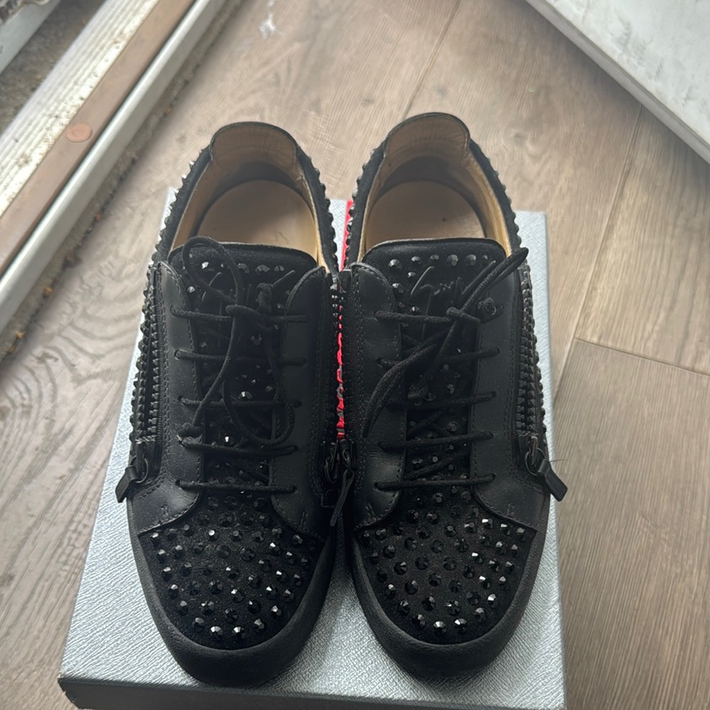 Giuseppe Zanotti Black Leather Sneakers